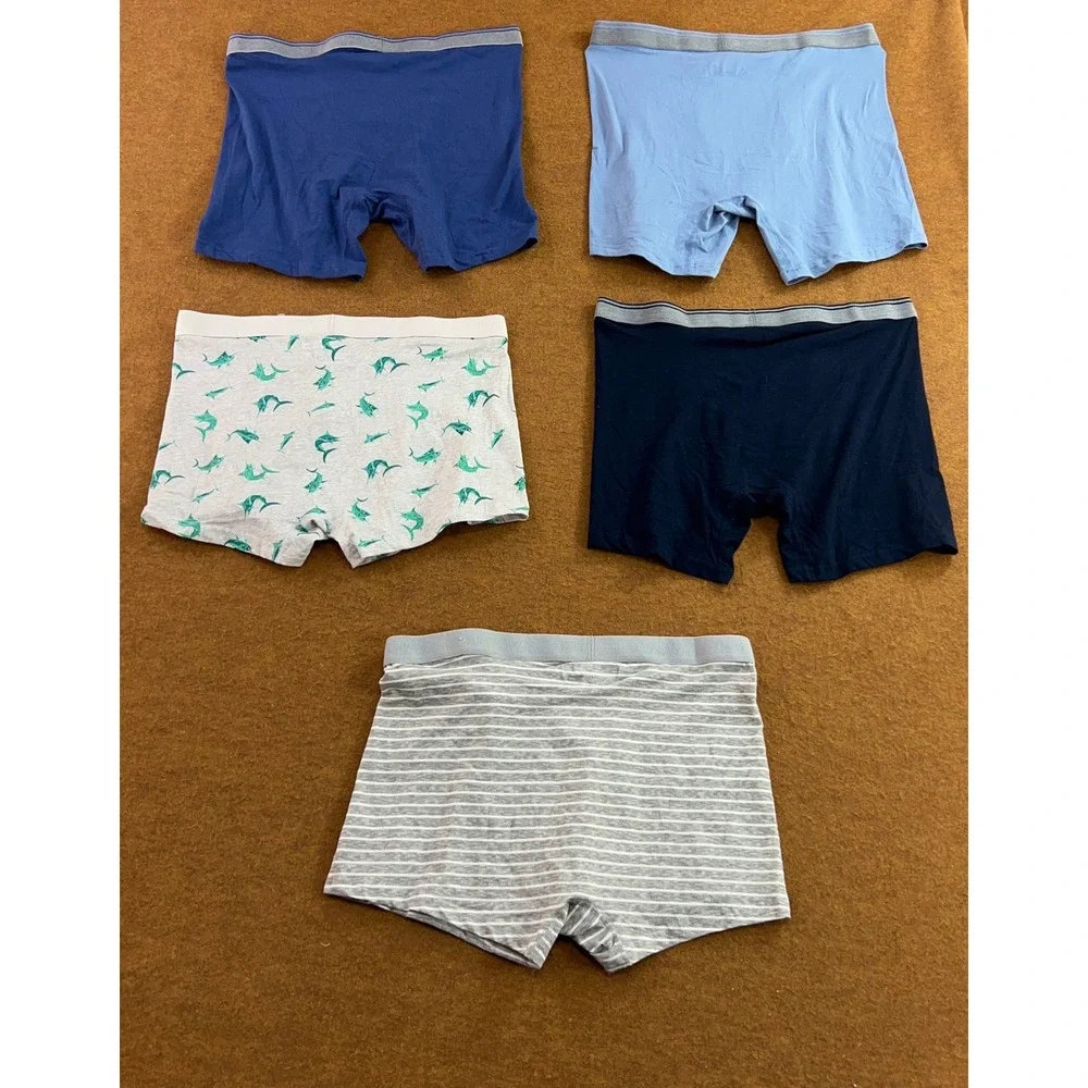 Old Navy Mens Large Multicolor 5 Pack Stretch Cotton Boxer Briefs NWT